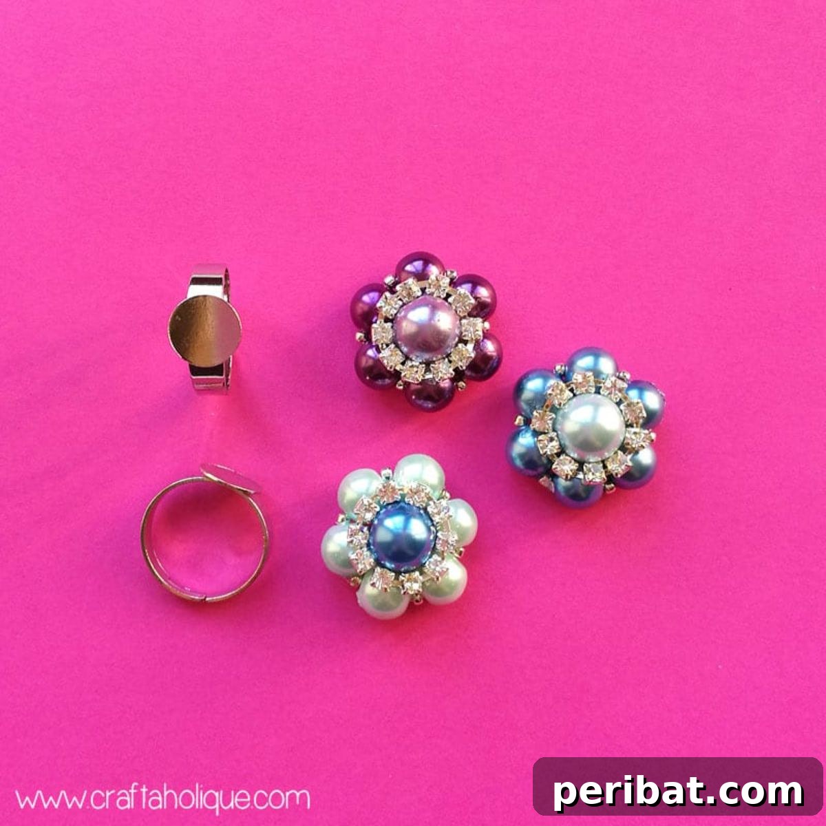 45 Creative DIY Ring Ideas 9 DIY Beaded Flower Statement Ring