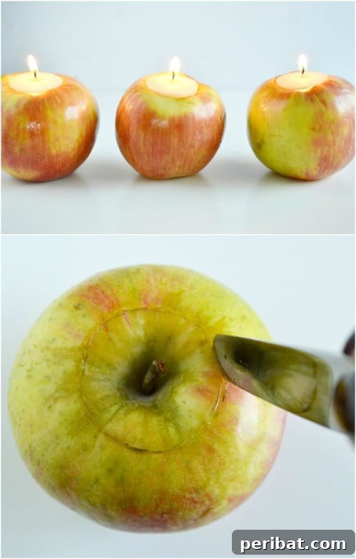 Effortless Thanksgiving: 25 DIY Decor Ideas 11 Apple Candles