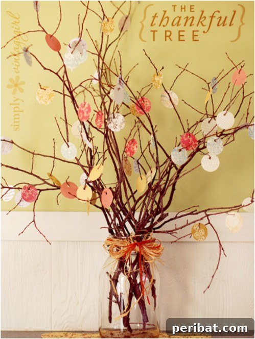 Effortless Thanksgiving: 25 DIY Decor Ideas 15 Make a Thankful Tree