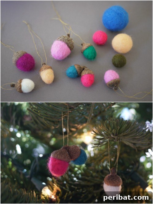 Effortless Thanksgiving: 25 DIY Decor Ideas 19 Create Mini Felt Acorns
