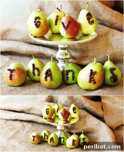 Effortless Thanksgiving: 25 DIY Decor Ideas 3 Pear and Clove Messages