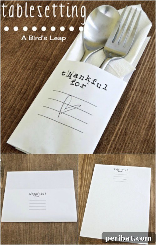 Effortless Thanksgiving: 25 DIY Decor Ideas 5 Personalized Silverware Holders