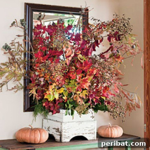 Effortless Thanksgiving: 25 DIY Decor Ideas 9 Decorate with Foliage