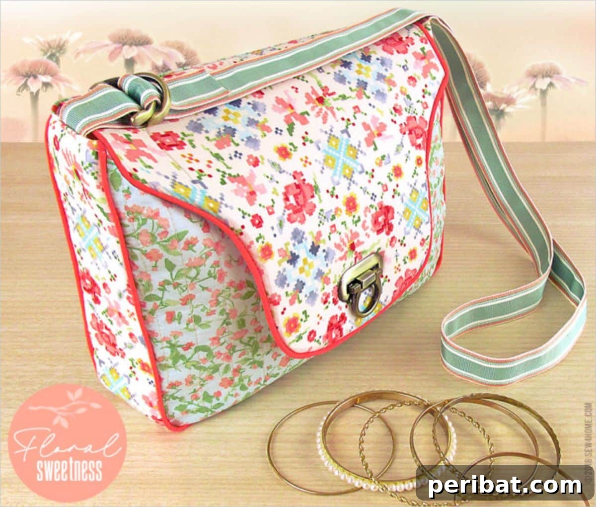 39 Stylish and Adorable DIY Purse Ideas 18 DIY Quilted Front Flap Purse with Decorative Lock
