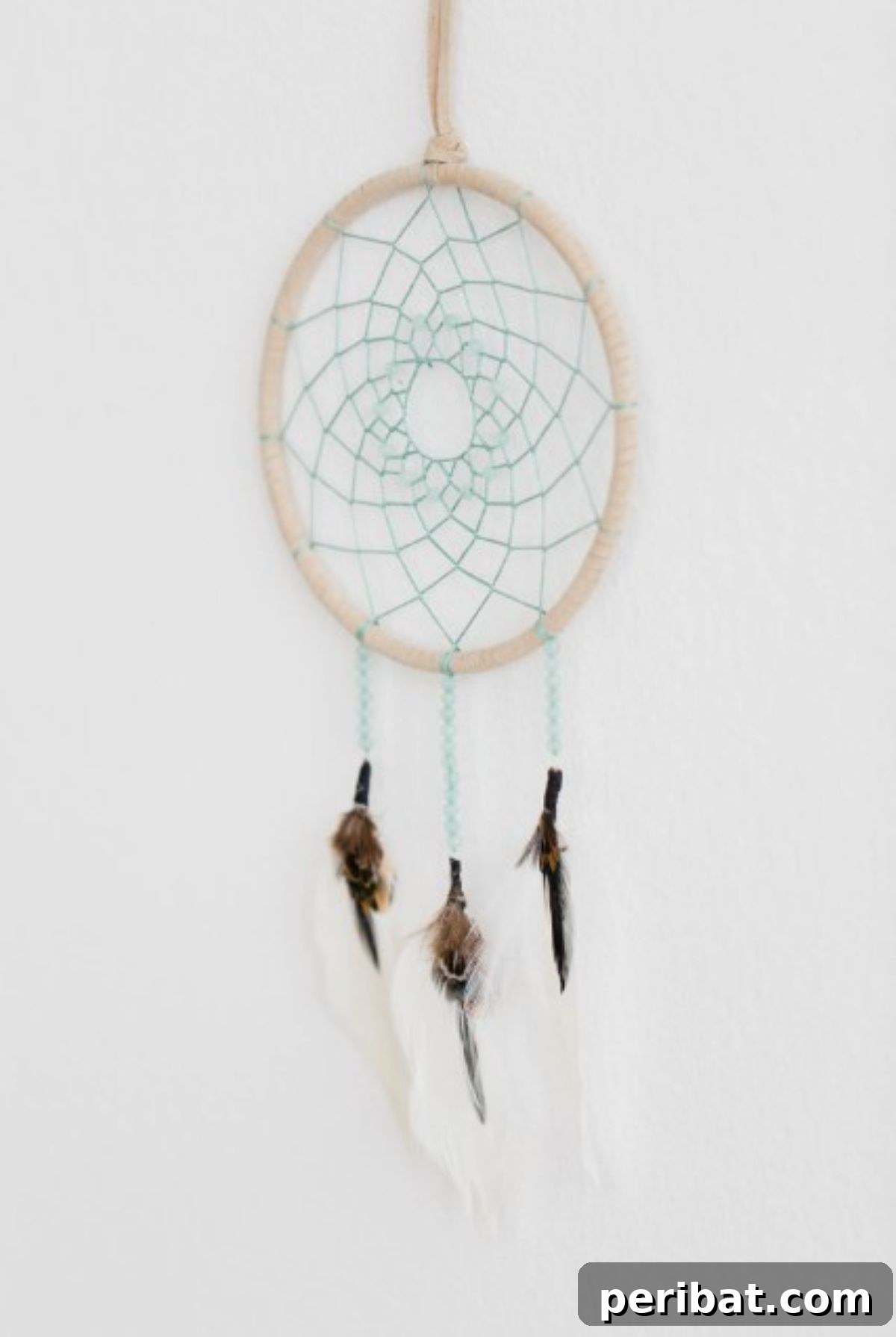 Crafting Dream Catchers: 50 DIY Ideas and Starter Kits 34 Traditional Suede, Amazonite, and Feather DIY Dream Catcher