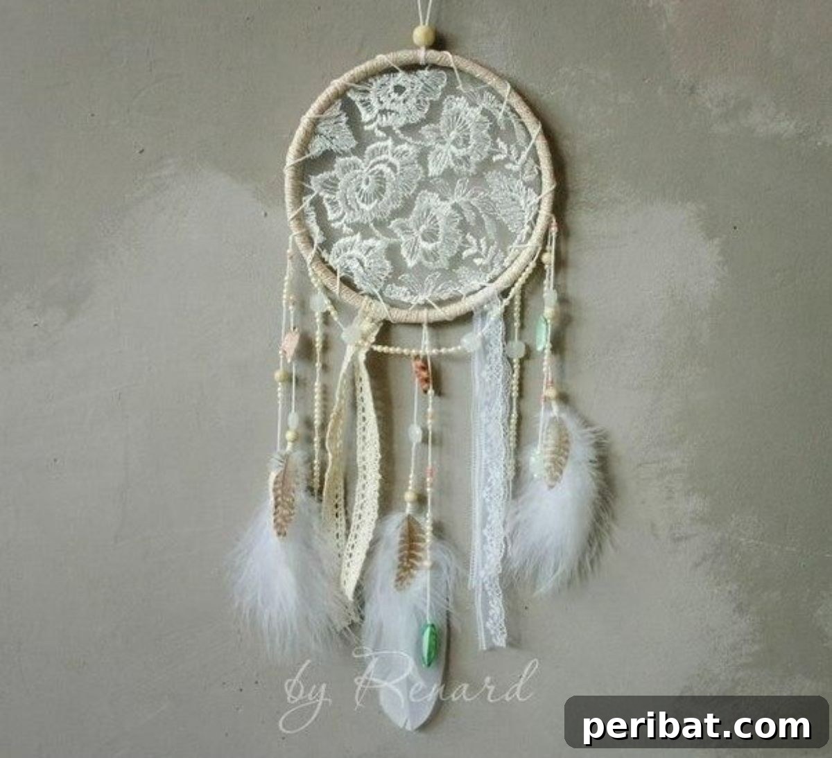 Crafting Dream Catchers: 50 DIY Ideas and Starter Kits 42 DIY White Lace Dream Catcher
