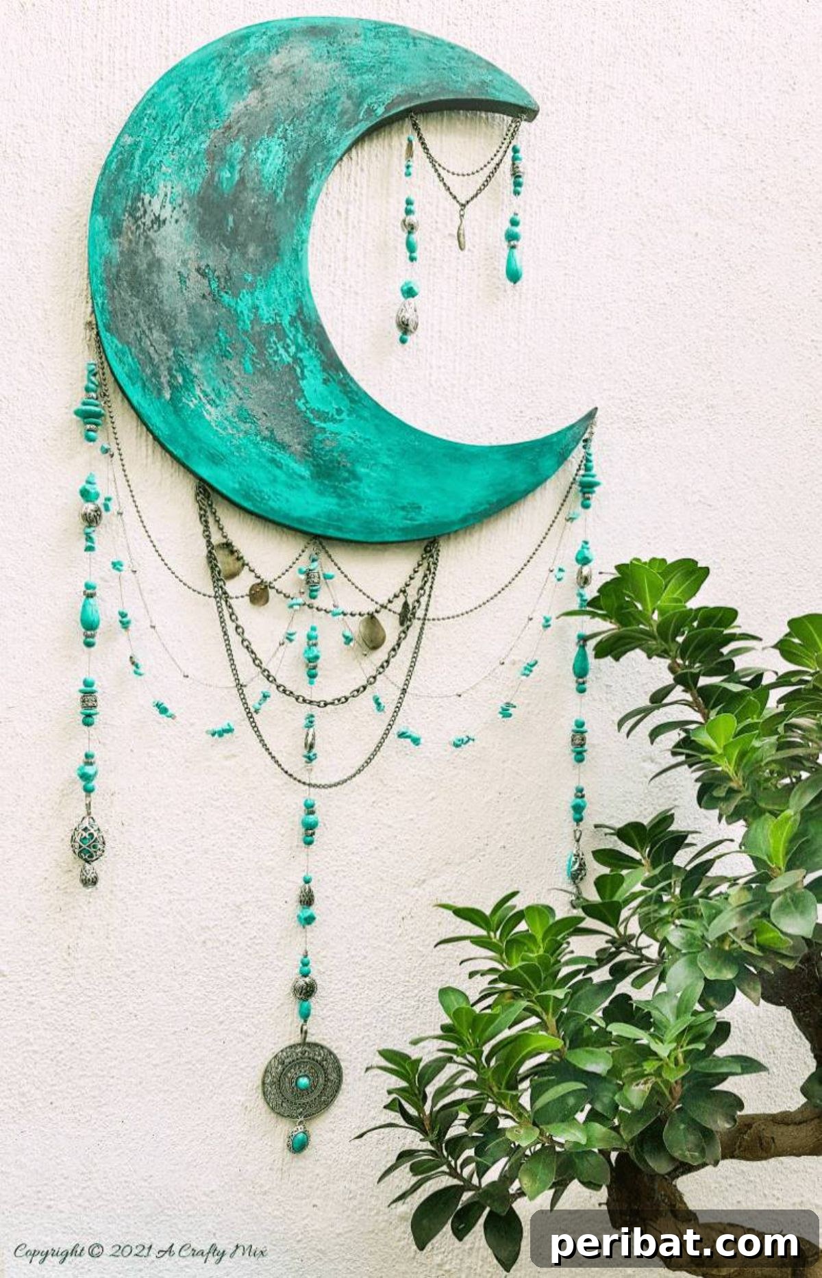 Crafting Dream Catchers: 50 DIY Ideas and Starter Kits 43 DIY Half-Moon Dream Catcher With Bead Detail