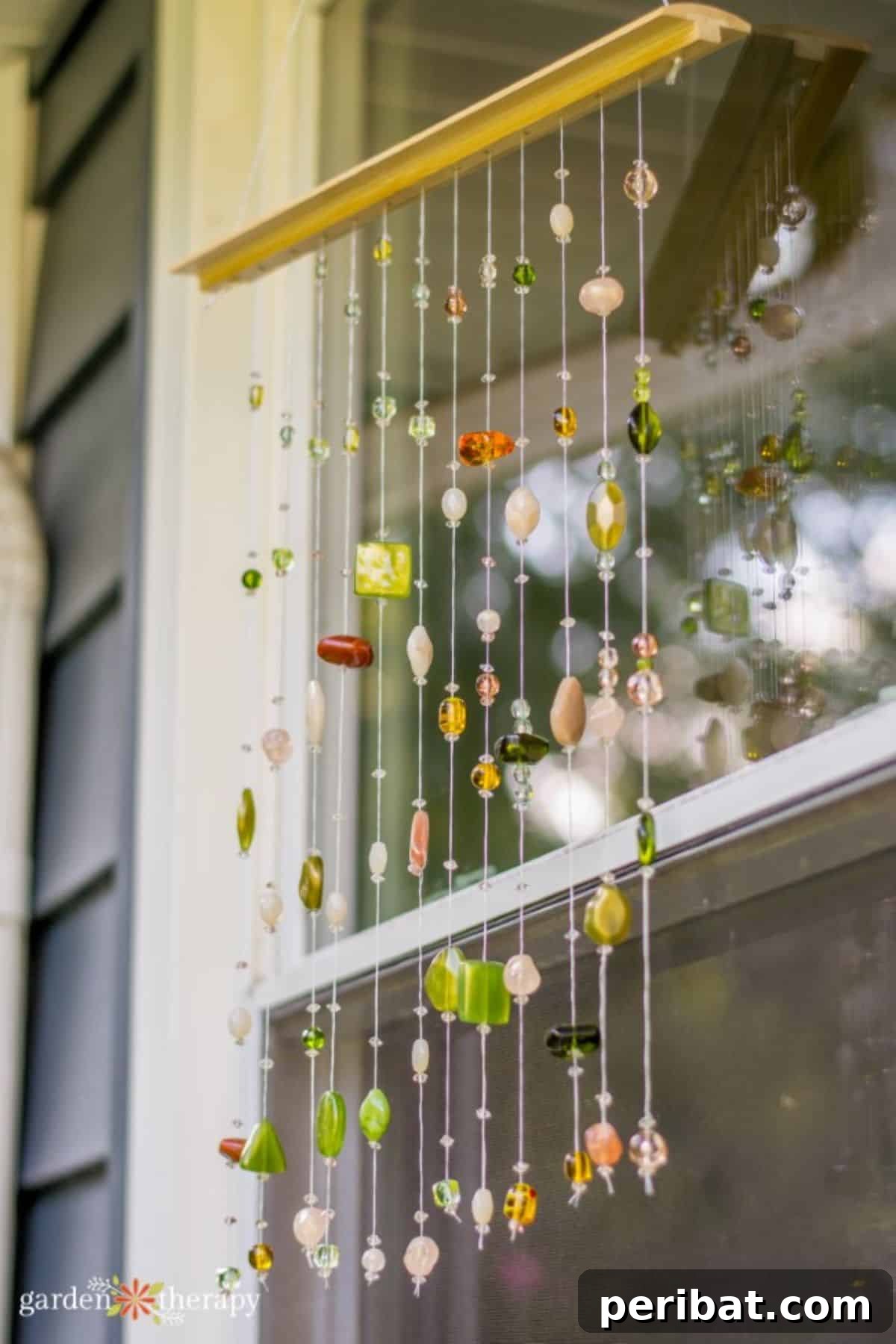 Catch the Light: 50 Unique Sun Catcher Crafts 18 DIY Beaded Suncatcher Mobile