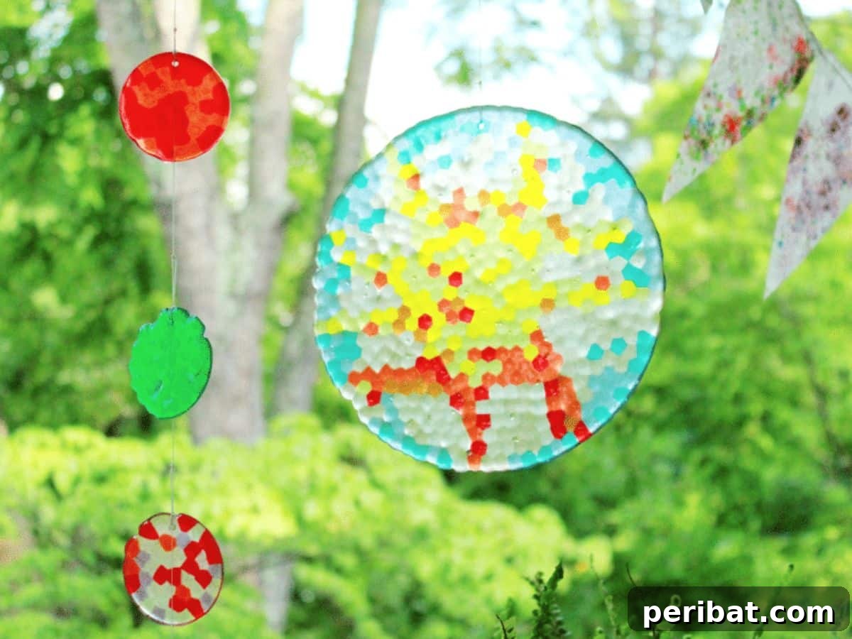 Catch the Light: 50 Unique Sun Catcher Crafts 20 DIY Melted Bead Suncatcher