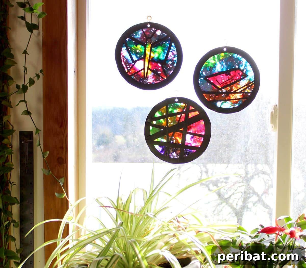 Catch the Light: 50 Unique Sun Catcher Crafts 24 DIY Melted Crayon Suncatchers