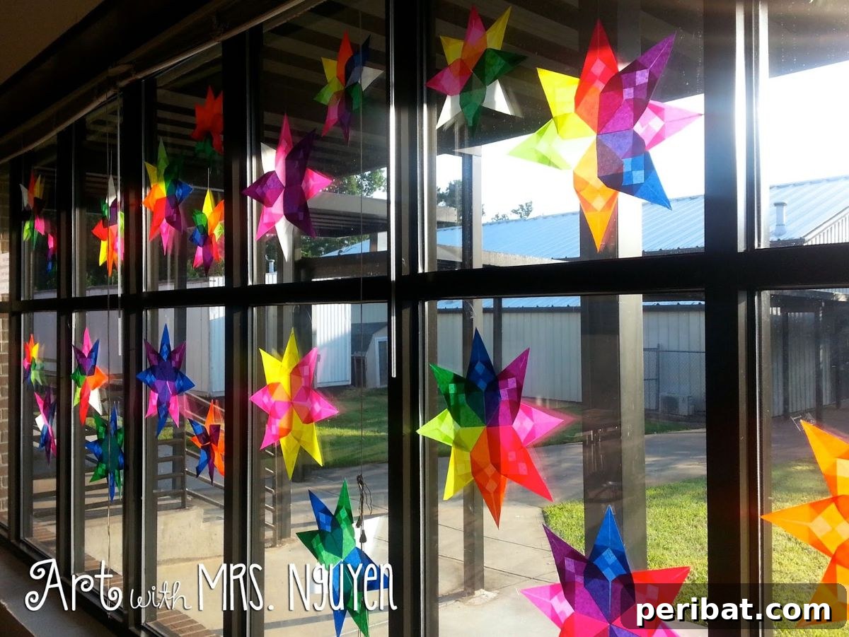 Catch the Light: 50 Unique Sun Catcher Crafts 38 DIY Radial Origami Suncatchers