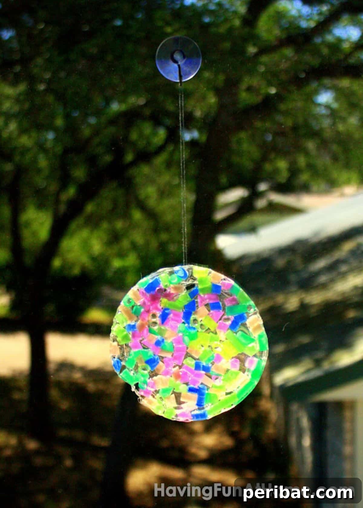 Catch the Light: 50 Unique Sun Catcher Crafts 46 DIY Drinking Straw Suncatcher