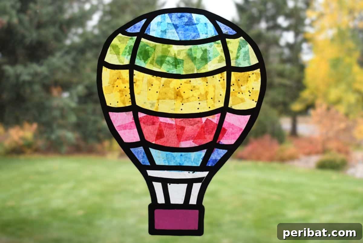 Catch the Light: 50 Unique Sun Catcher Crafts 7 DIY Hot Air Balloon Suncatchers