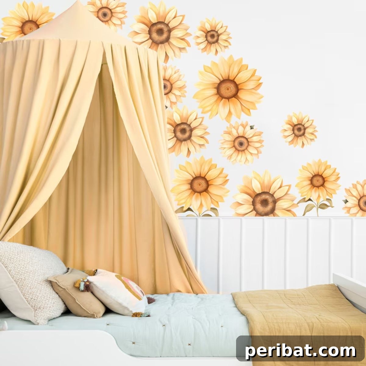37 DIY Sticker Projects: Craft Your Own Style 36 Decorative Delicate Sunflowers Wall Sticker for Home