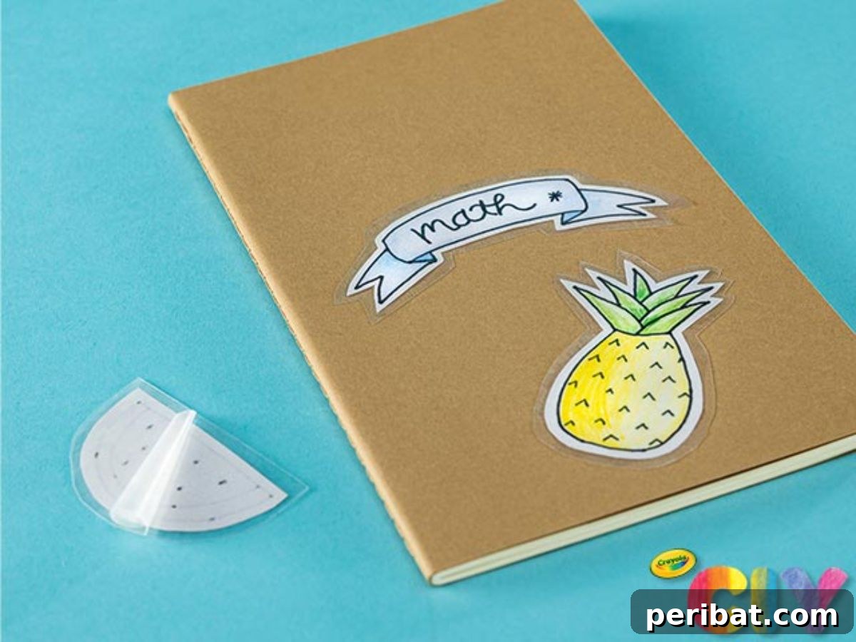 37 DIY Sticker Projects: Craft Your Own Style 6 Easy DIY Stickers Made with Tape for Notebooks