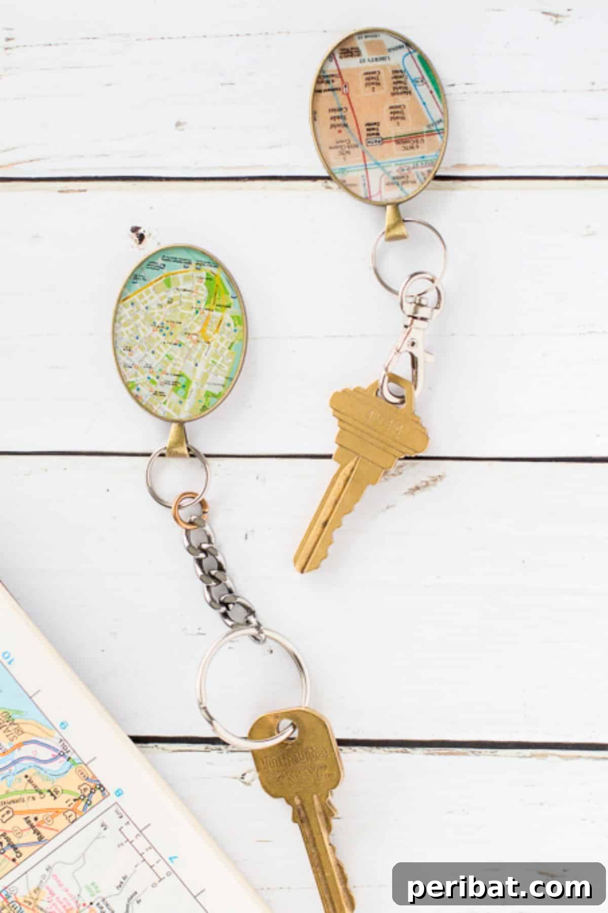 Craft 50 Amazing DIY Keychains 15 DIY Resin Map Keychain