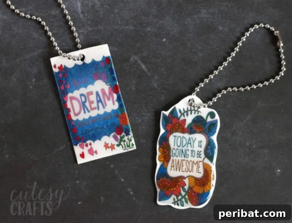 Craft 50 Amazing DIY Keychains 16 DIY Shrinky Dink Keychain with Coloring Pages
