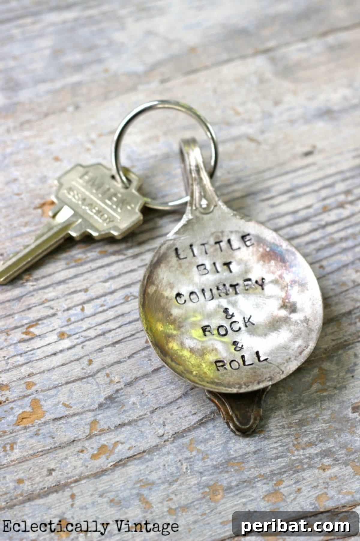 Craft 50 Amazing DIY Keychains 24 DIY Stamp Silver Spoon Keychain