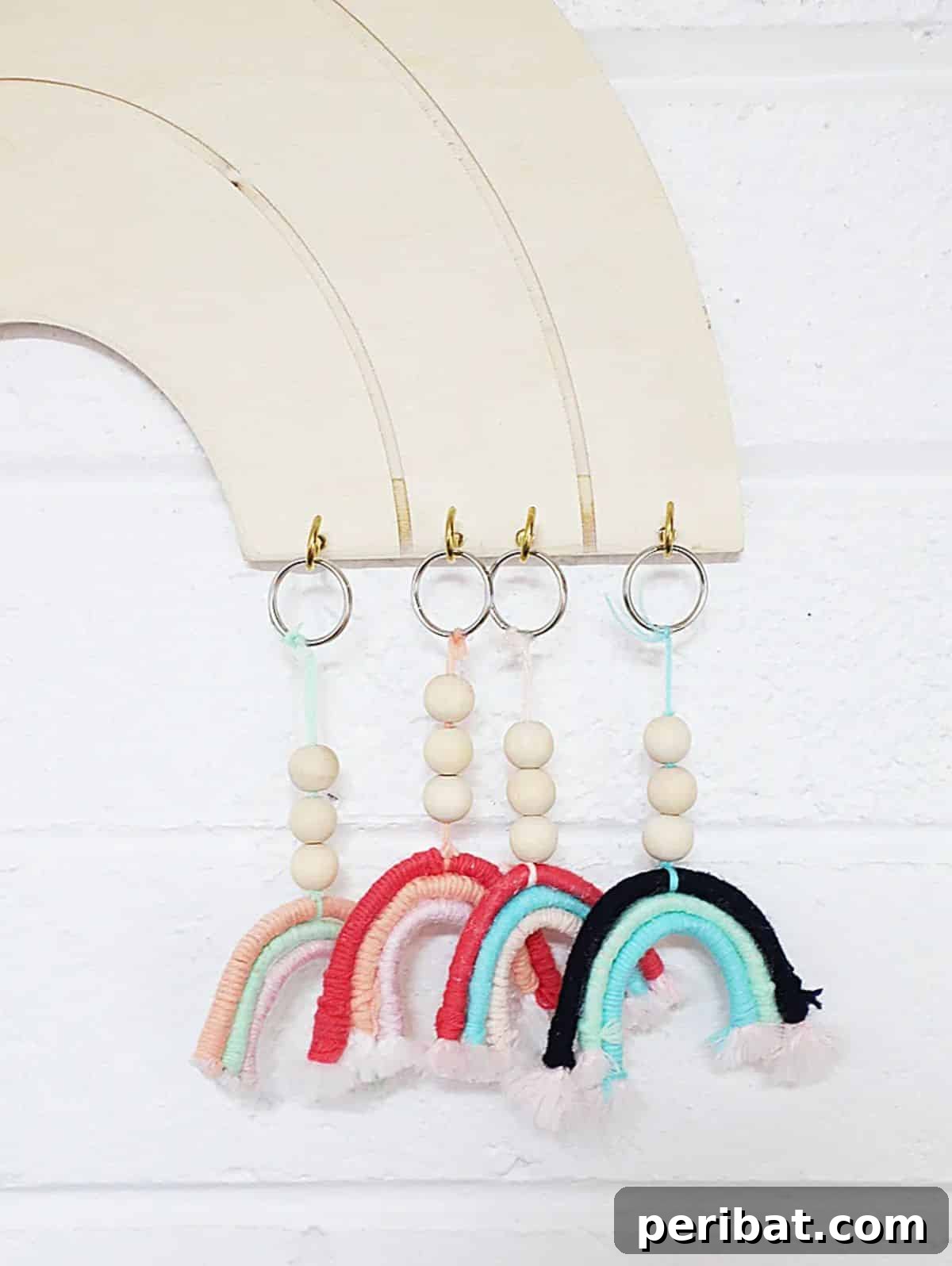 Craft 50 Amazing DIY Keychains 25 DIY Macrame Rainbow Keychains