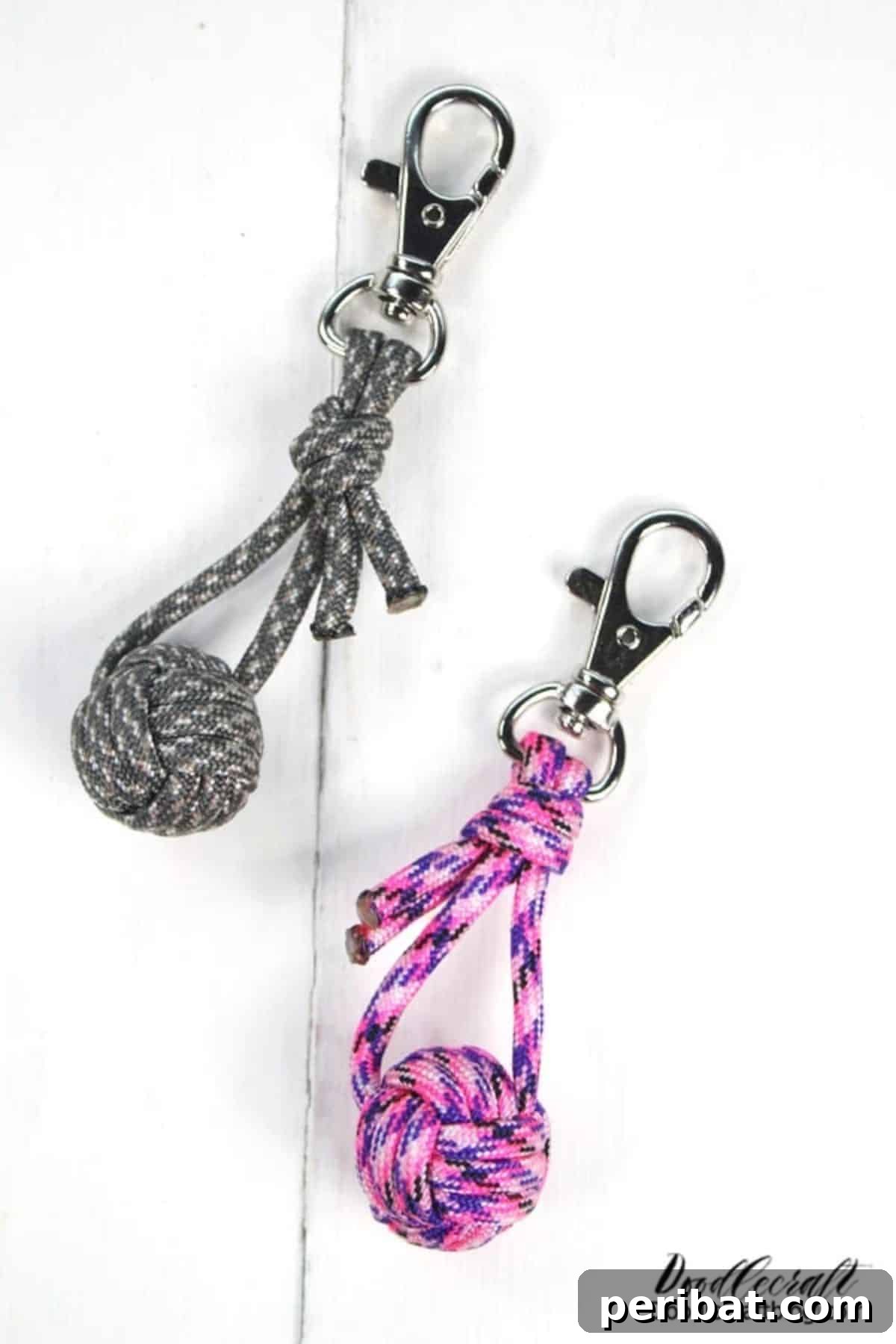 Craft 50 Amazing DIY Keychains 32 DIY Monkey Fist Keychain with Paracord