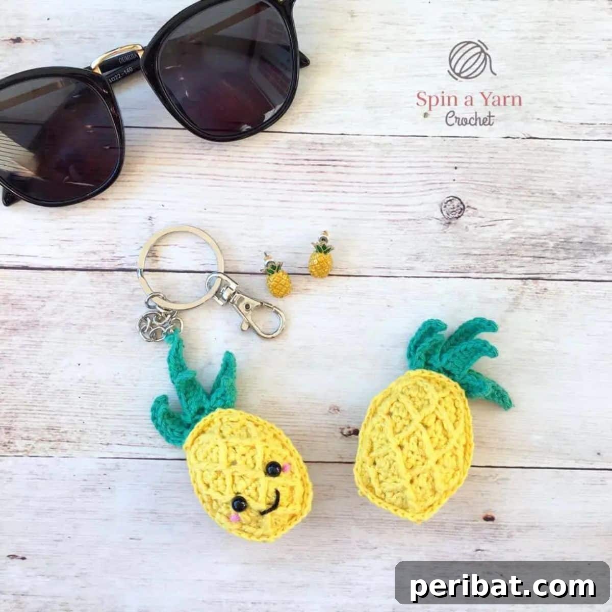 Craft 50 Amazing DIY Keychains 50 DIY Pineapple Crochet Keychain