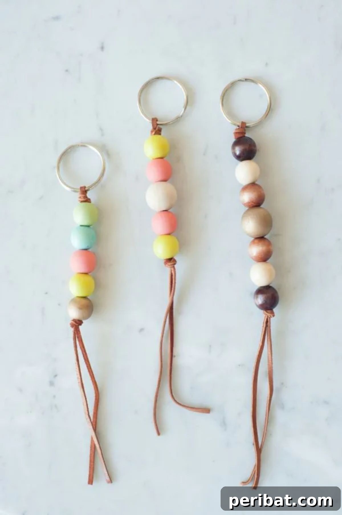 Craft 50 Amazing DIY Keychains 51 DIY Wooden Bead Keychain