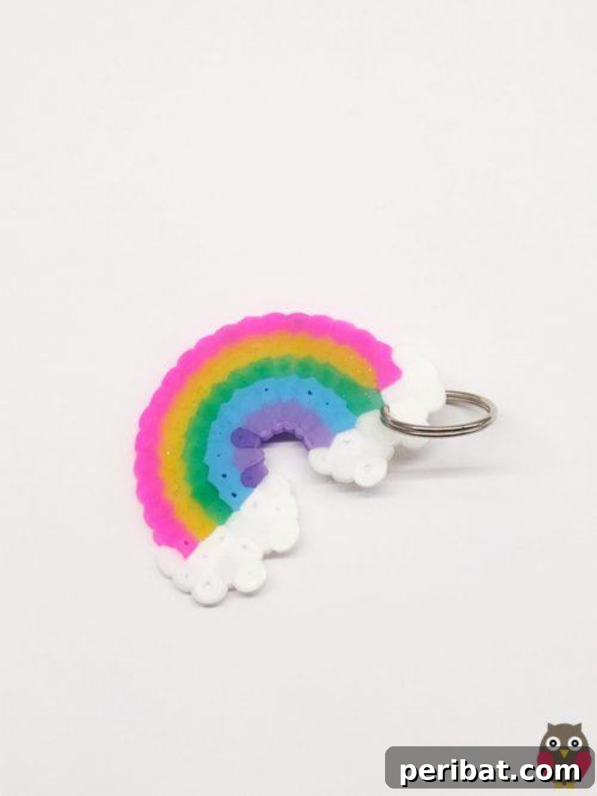 Craft 50 Amazing DIY Keychains 52 DIY Hama Bead Rainbow Keychain