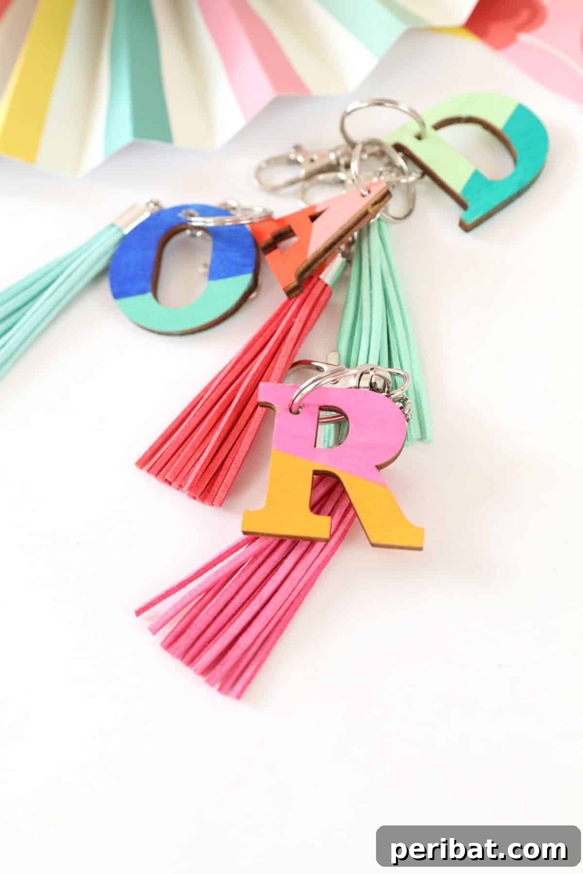Craft 50 Amazing DIY Keychains 8 DIY Wood Monogram Keychains