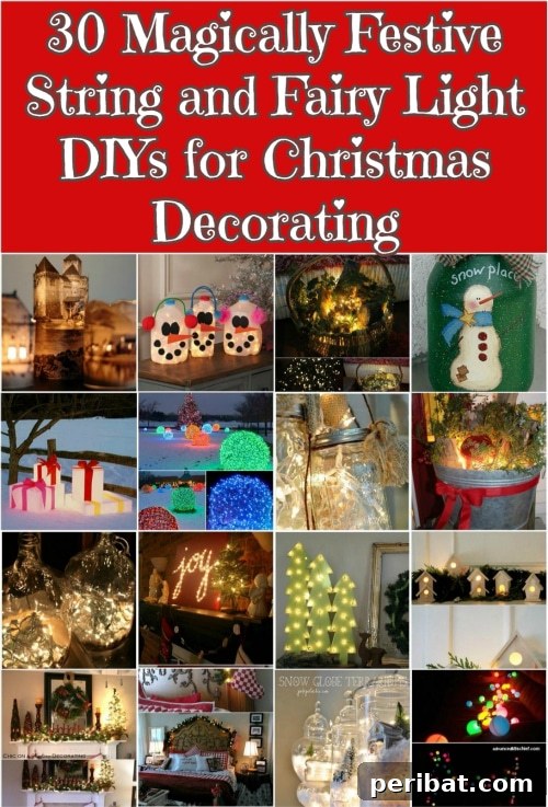 30 Magically Festive String and Fairy Light DIYs for Christmas Decorating {With Pictures}