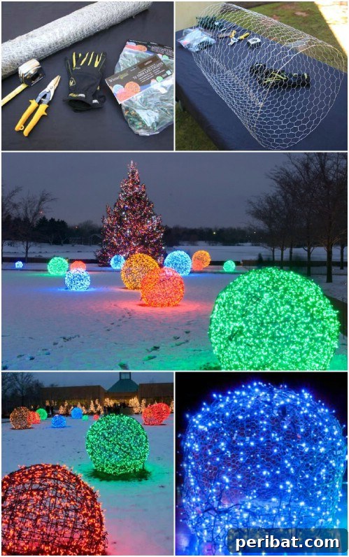 DIY Christmas Light Balls