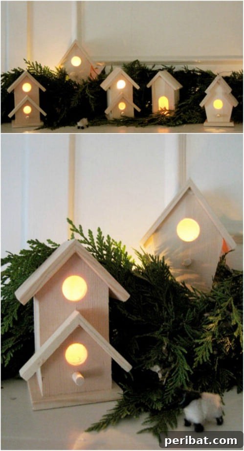 Lighted Wooden Village