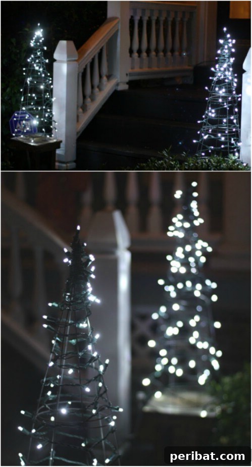 DIY Lighted Trees