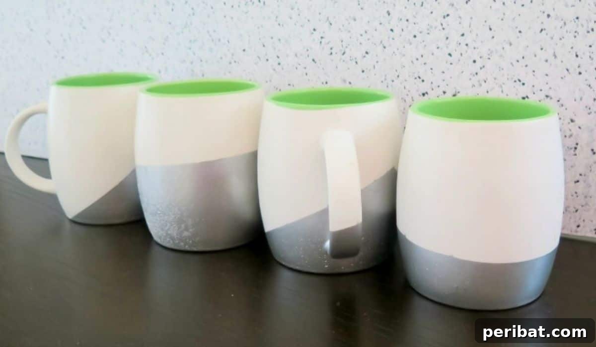 Quickly Update Your Mugs with DIY Spray Painted Designs