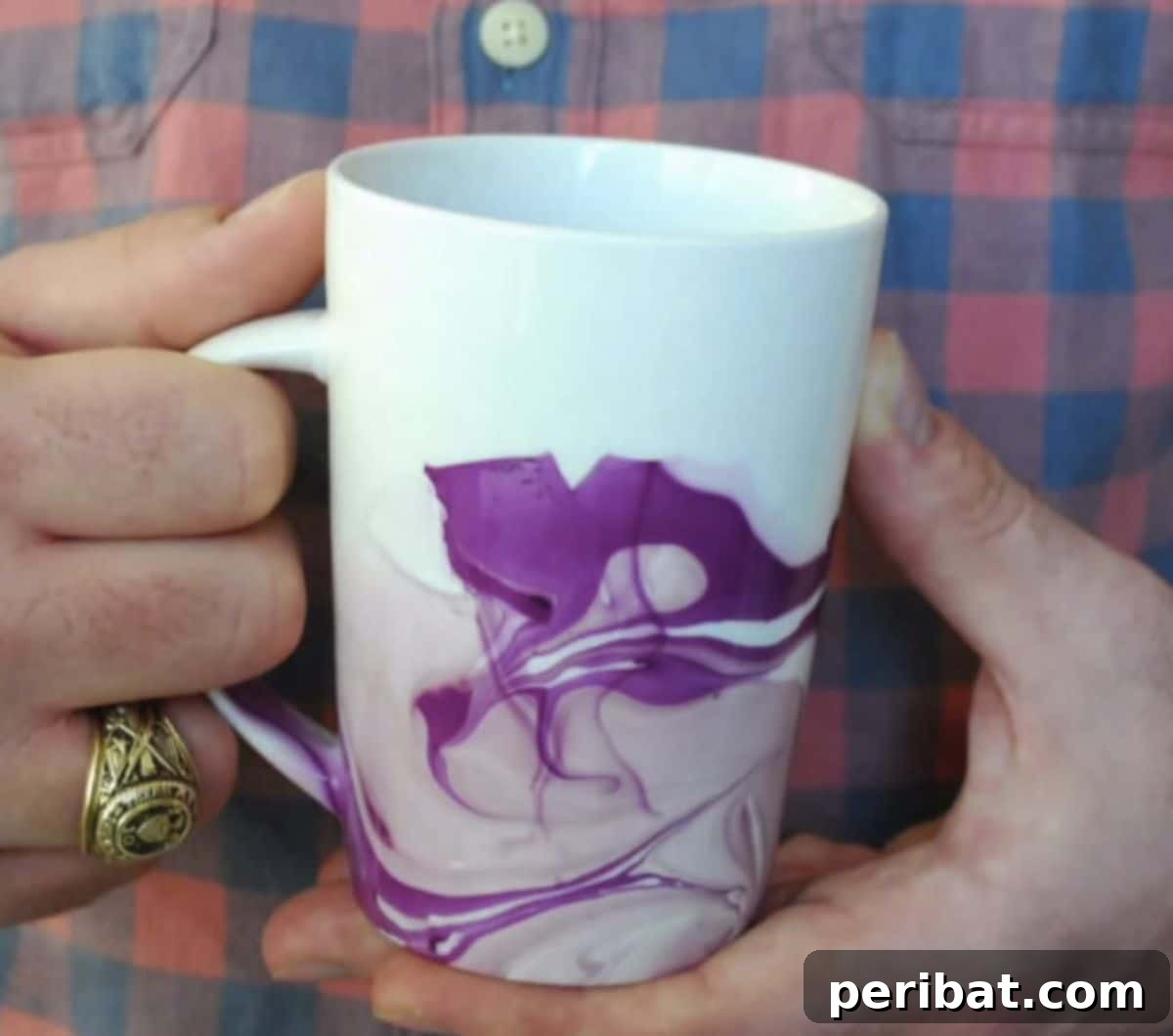 Vibrant DIY Watercolor Coffee Mug with Nail Polish