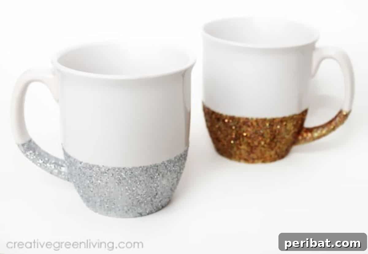 Sparkling DIY Glitter Dust Mugs for a Touch of Glamour