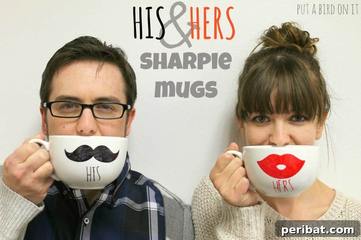 Sweet His-and-Her DIY Coffee Mugs for Couples