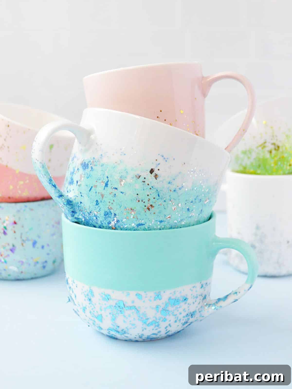 Festive DIY Glitter Speckled Mugs for Any Occasion