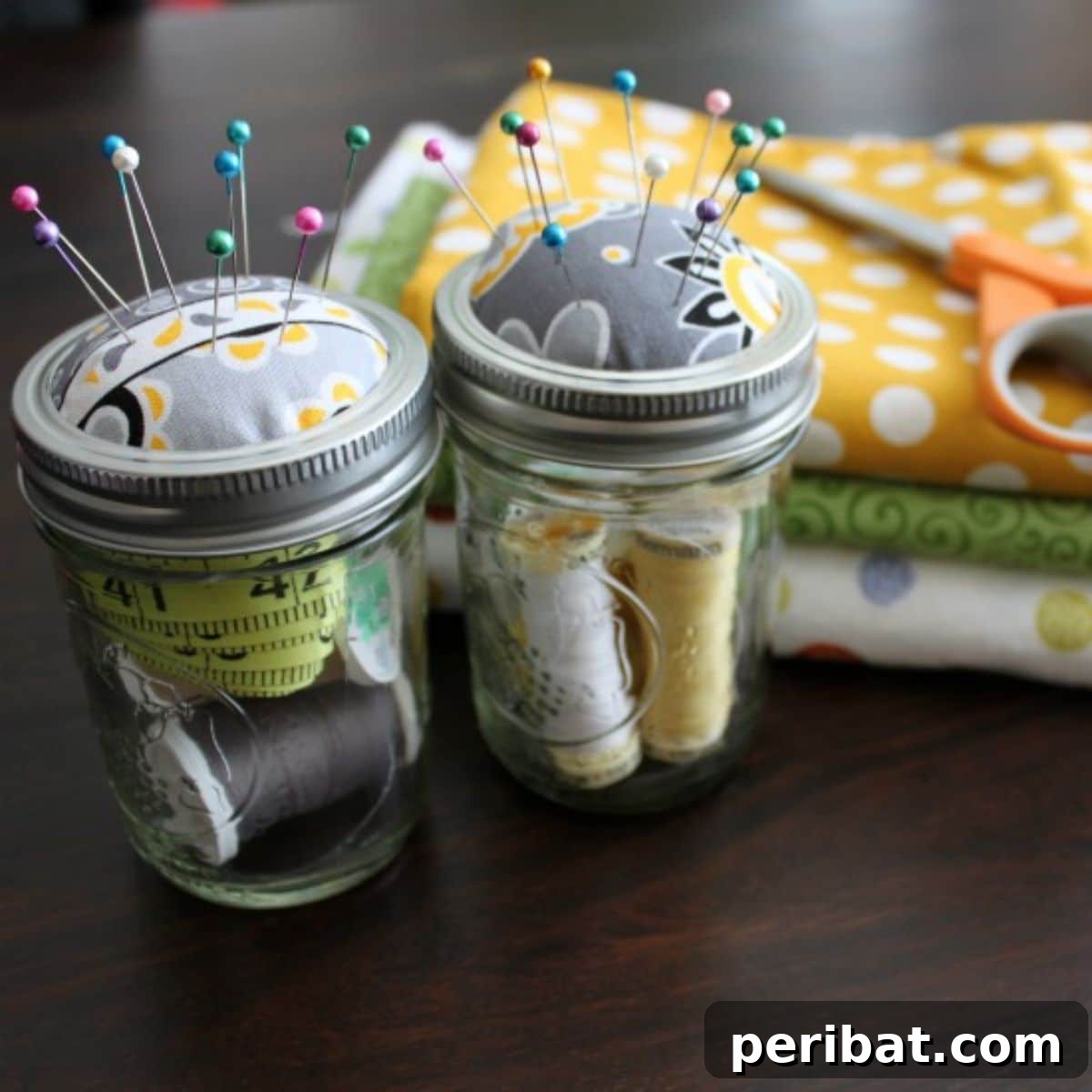 Handmade Hugs: 34 Practical DIY Gifts for Your Sister 15 Mason Jar Sewing Kits