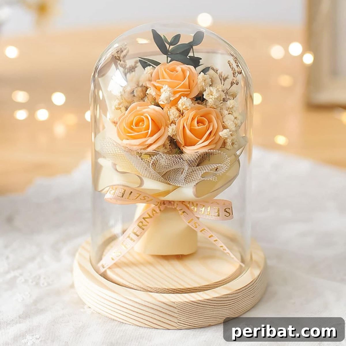 Handmade Hugs: 34 Practical DIY Gifts for Your Sister 17 Artificial Flowers Bouquets Roses with LED Glass Light