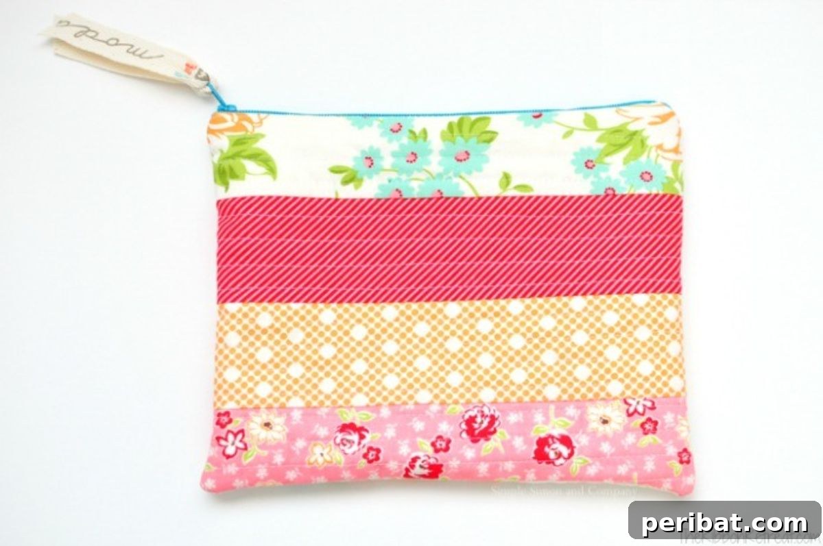 Handmade Hugs: 34 Practical DIY Gifts for Your Sister 34 Quilt As You Go Zipper Bag