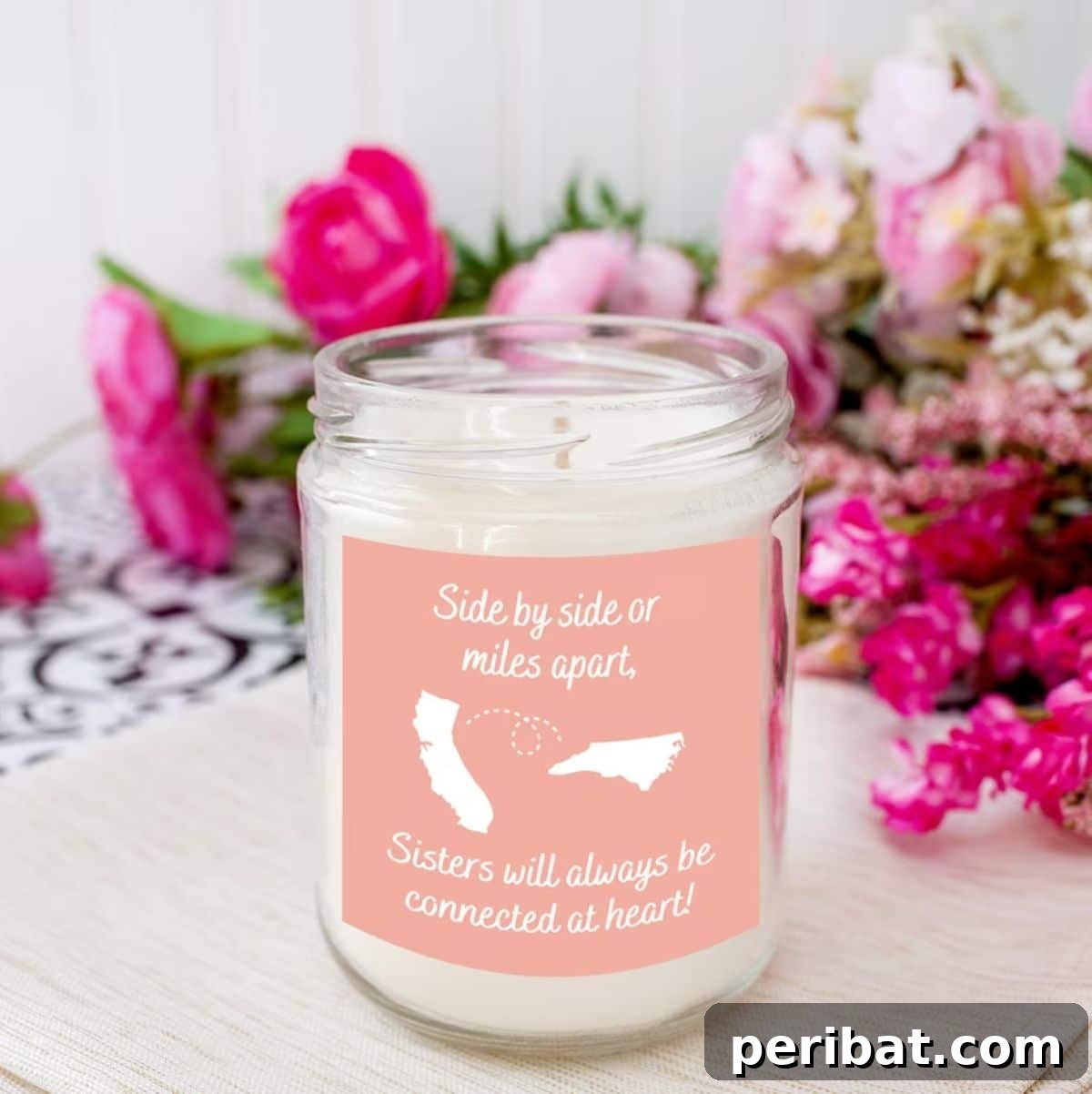 Handmade Hugs: 34 Practical DIY Gifts for Your Sister 9 Personalized Sister Candle