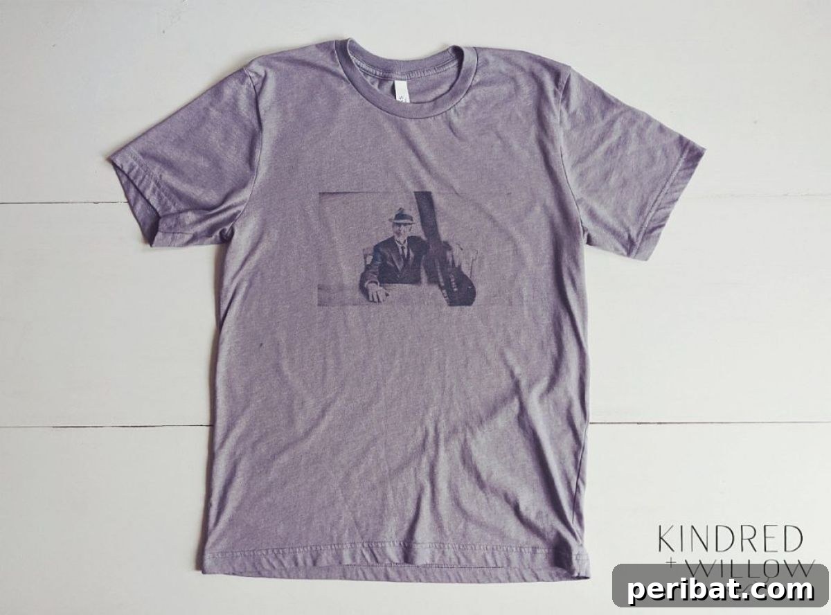 Solar Artistry: 20 DIY Printmaking Ideas 22 DIY Photo T-Shirt with SolarFast Dye showcasing a personalized image print.