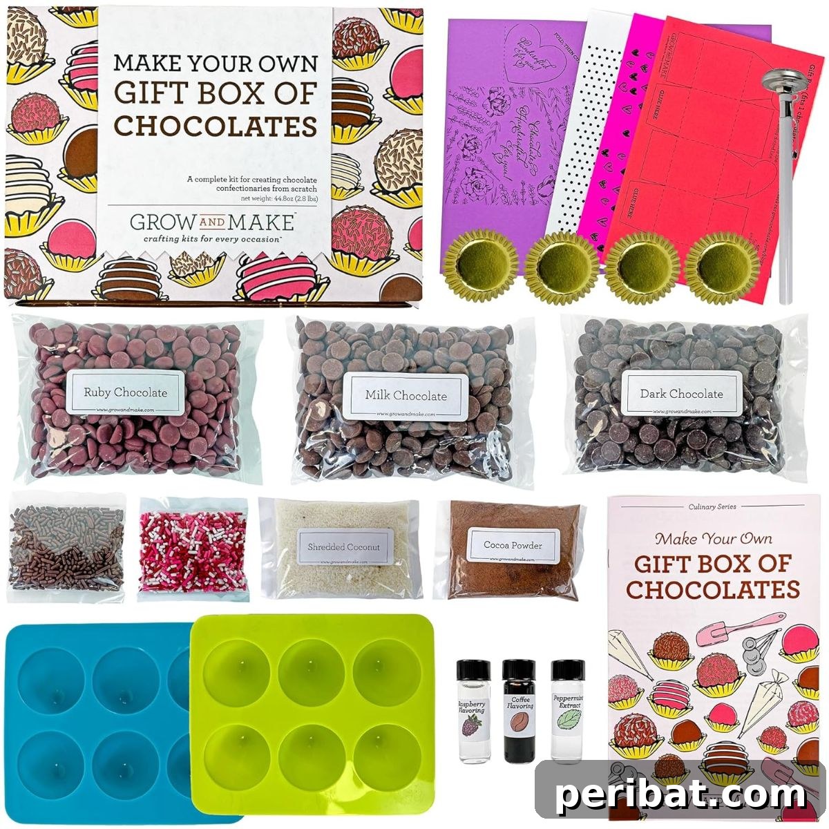 25 Delicious DIY Chocolate Kit Projects 27 A beautifully presented DIY chocolate gift box making kit, ready for assembly and filling.