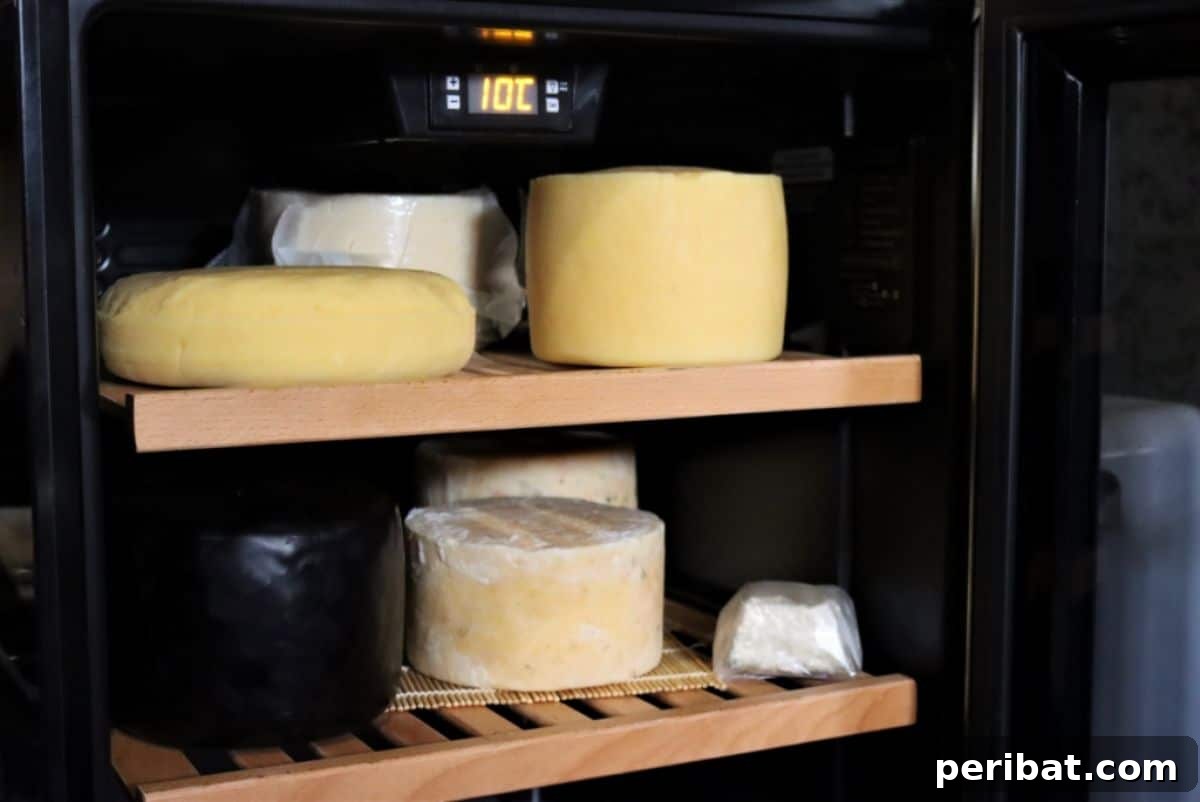 25 Brilliant DIY Cheese Making Projects 26 Beginners Guide to Cheesemaking, cheese on shelves.