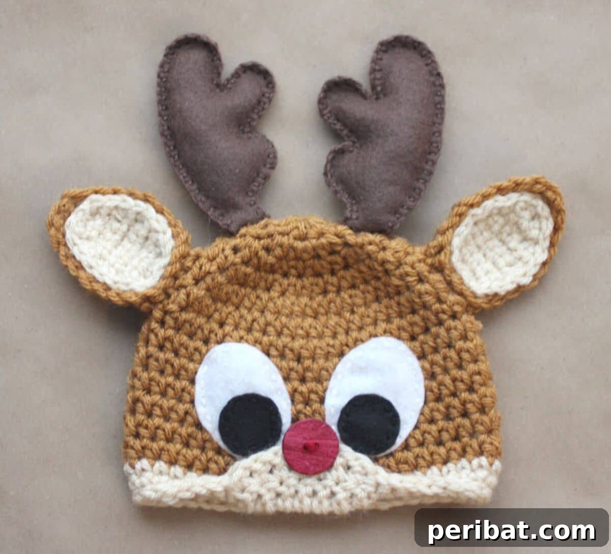 Rudolph the Red-Nosed Reindeer Hat crochet