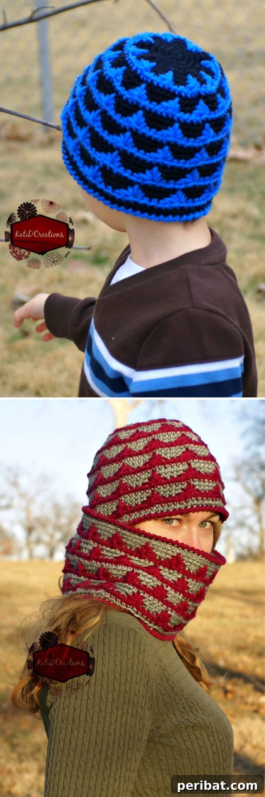 Peaks and Valleys Beanie unique crochet pattern