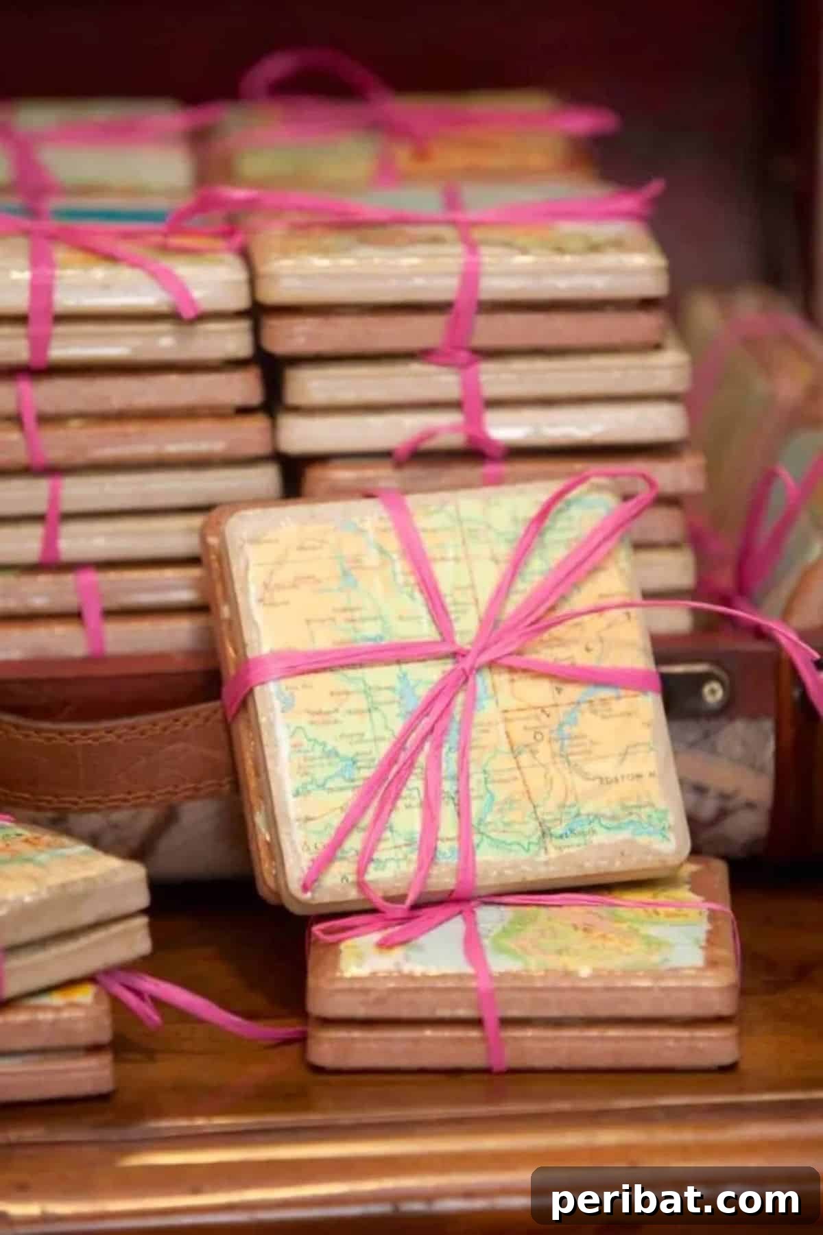 50 Ingenious DIY Coaster Creations 13 DIY Tile Coasters with Maps and Mod Podge