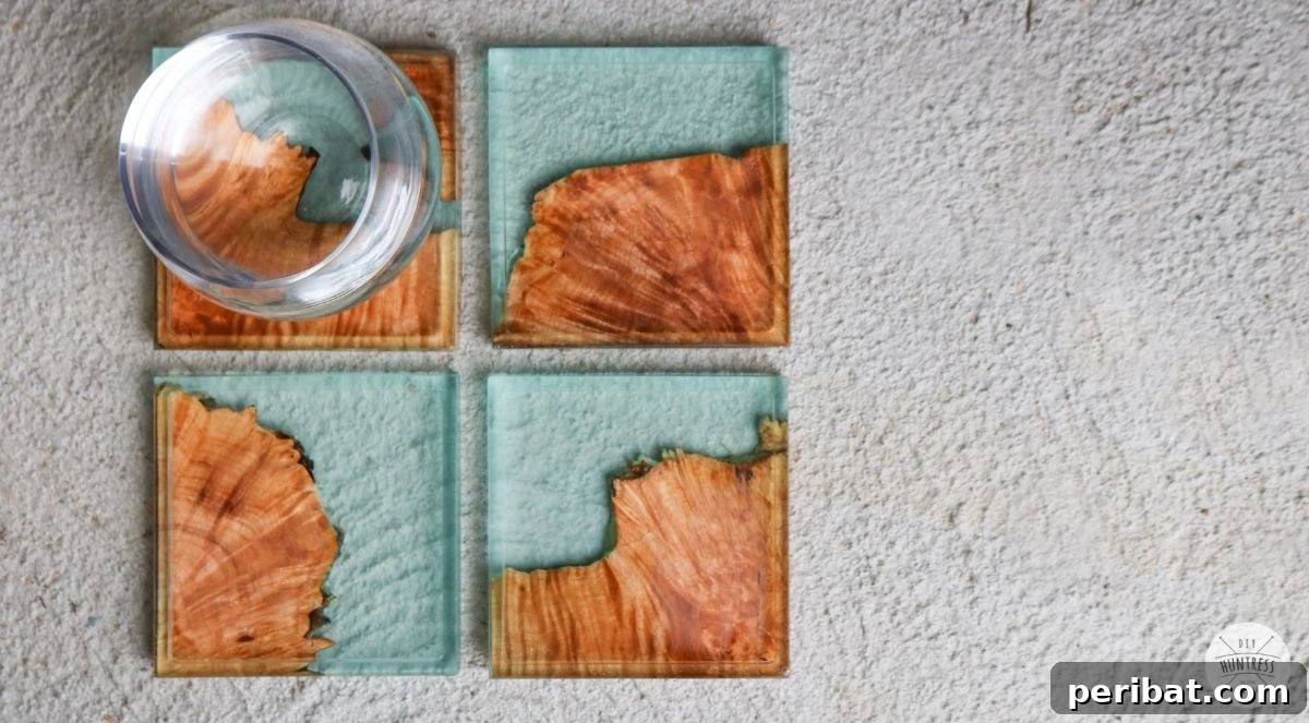 50 Ingenious DIY Coaster Creations 15 DIY Resin and Wood Coasters