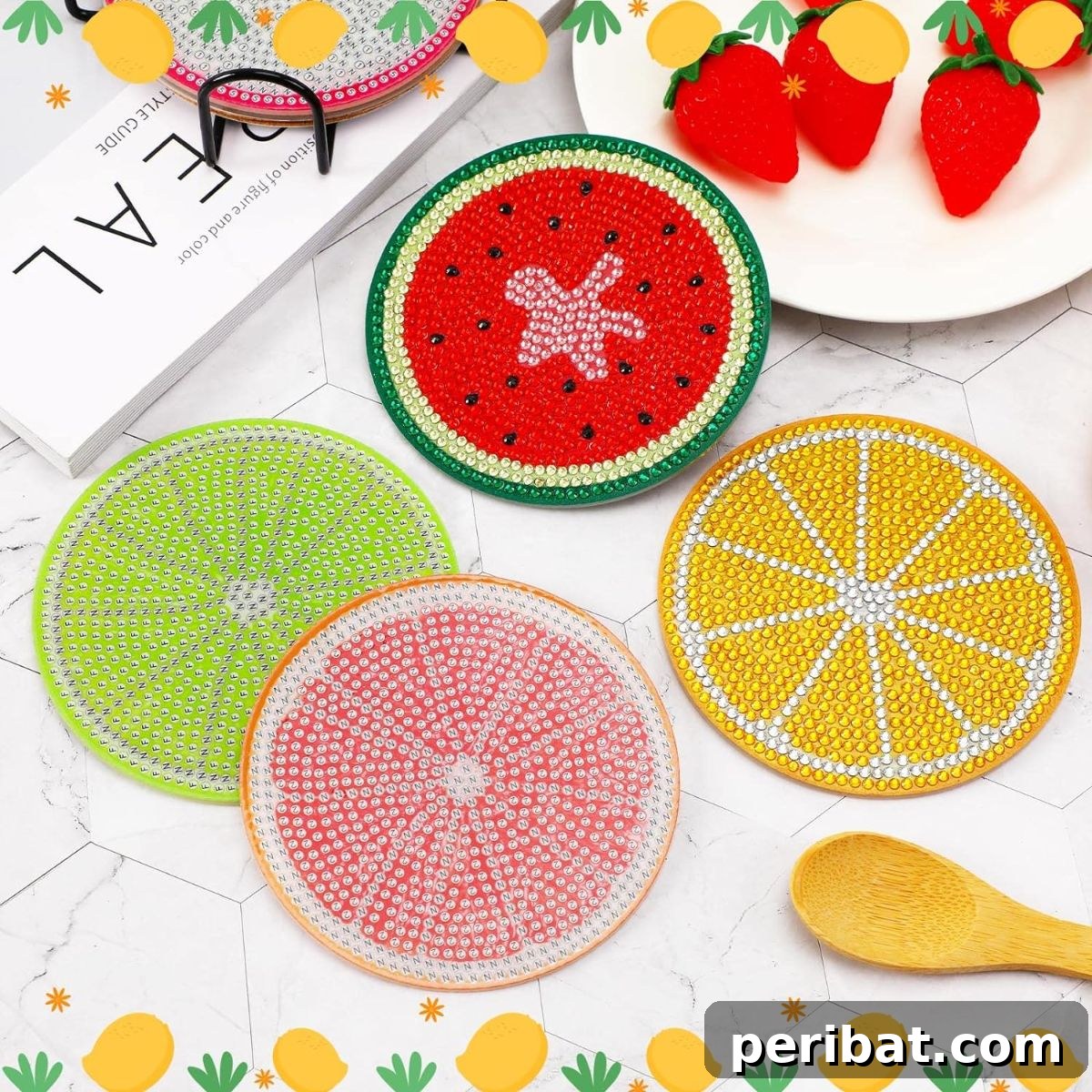 50 Ingenious DIY Coaster Creations 5 Diamond Painting Coasters