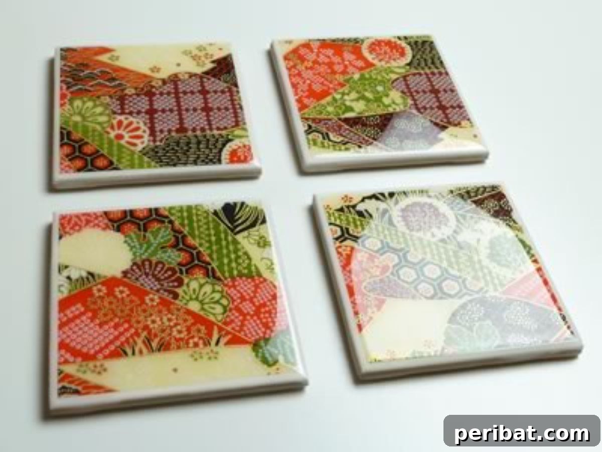 50 Ingenious DIY Coaster Creations 43 DIY Glossy & Waterproof Coaster